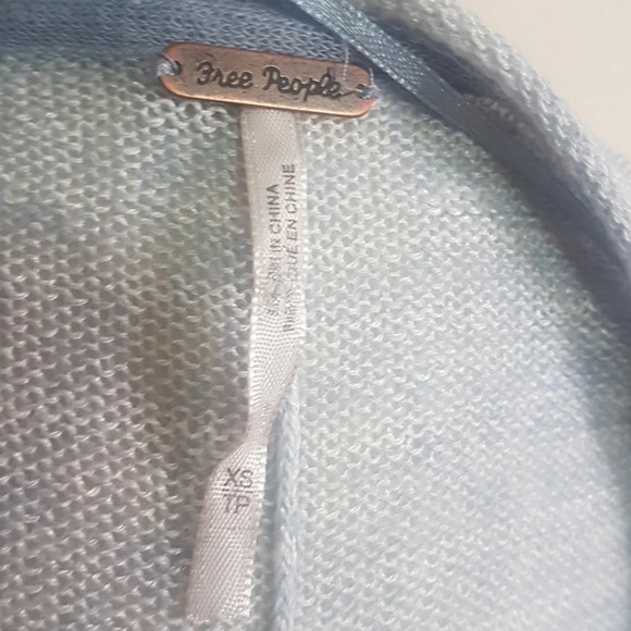 Free People Light Bright short sleeve linen blend hi low hem Light blue … - Picture 8 of 11